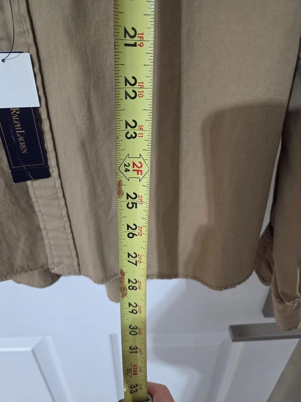 NWT Polo Ralph Lauren Khaki Button-Down Shirt, Size XXL